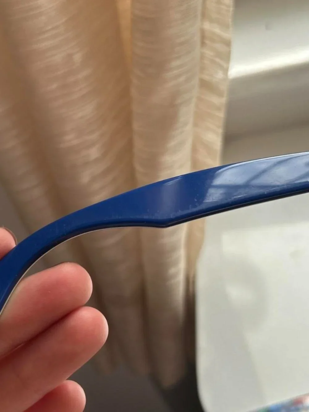 Ray Ban Blue Wayfarer Sunglasses with Interior Plaid Print with Case